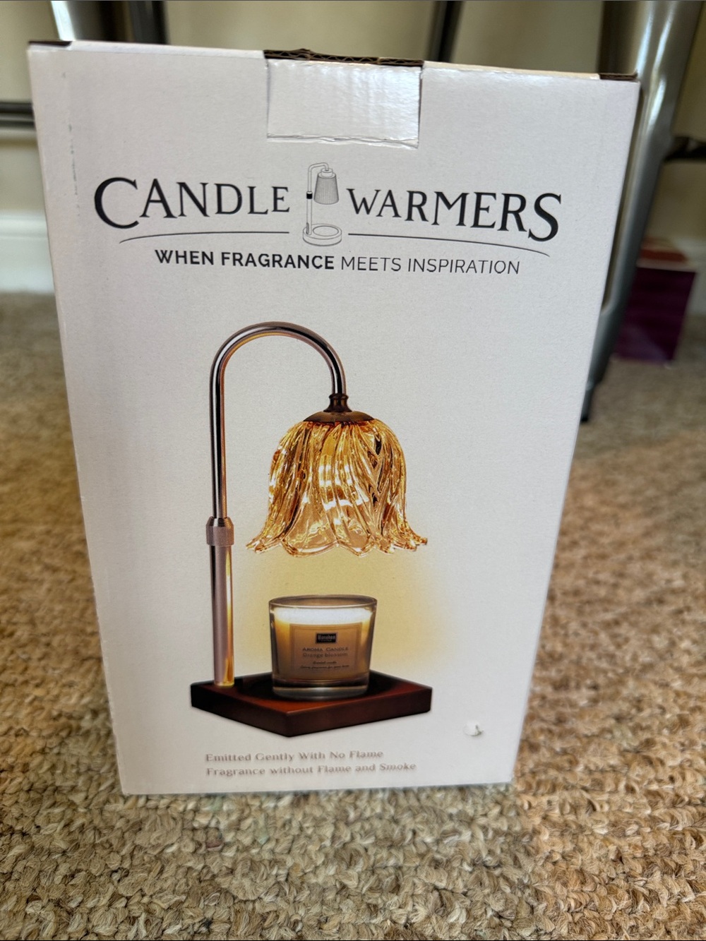 Amber Tulip Glass Candle Warmer